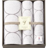【直送】グランフランセヌーベル 今治タオル バス フェイスタオルセット ホワイト [26-7525-053] GFN10901W 日本製 今治認定 バスタオル1枚 フェイスタオル2枚 綿100% 贈り物 ギフト 内祝い お返し 御祝い