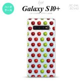 SC-04L SCV42 Galaxy S10+ スマホケース ハードケース りんご 林檎 青リンゴ 緑 赤 メンズ レディース nk-s10p-049