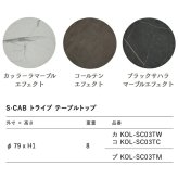 テーブルトップ 天板のみ 脚別売 ガーデンテーブル 屋外 円形 直径79cm HPL 高圧ラミネイト 大理石調 トライプ エスキャブ S・CAB イタリア カッラーラ コールテン ブラックサハラ カフェ 店舗 業務用 おしゃれ モダン デザイナーズ