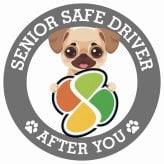 カーサイン 高齢者マーク SENIOR SAFE DRIVER チワパグ ステッカー シール 直径13cm 肉球 日本製 車