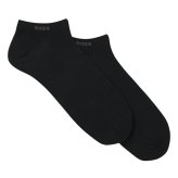 ヒューゴ・ボス HUGO BOSS ソックス アンクル丈 2足組 セット ロゴ コットン混紡 ストレッチ ギフト 靴下 50469849 001 メンズ ブラック