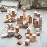 知育玩具 2歳から 木製 積み木 ウドゥンブロックス 50ピース 3色展開 おもちゃ 出産祝い 誕生日プレゼント 男の子 女の子 レーベルレーベル
