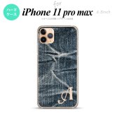 iPhone11ProMax iPhone11pro max スマホケース ハードケース ピクチャ ジーンズ 青 +アルファベット メンズ レディース nk-i11pm-731i