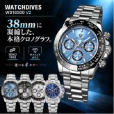 腕時計 メンズ 40代 50代 クロノグラフ オマージュウォッチ クォーツ メカクォーツ 39mm WATCHDIVES WD16500