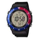 箱なし カシオ 腕時計 メンズ CASIO デジタル ブラック ブルー レッド 10年電池 100m防水 デュアルタイム タイマー LEDライト スポーツ アウトドア 海外モデル 逆輸入 プレゼント ギフト 成人 卒業 入学