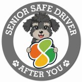 カーサイン 高齢者マーク SENIOR SAFE DRIVER シュナプー マグネット 強力 直径13cm 肉球 日本製 車 ステッカー