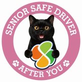 カーサイン 高齢者マーク SENIOR SAFE DRIVER ボンベイ ステッカー シール 直径13cm 肉球 日本製 車