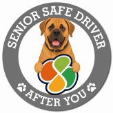 カーサイン 高齢者マーク SENIOR SAFE DRIVER 土佐犬 マグネット 強力 直径13cm 肉球 日本製 車 ステッカー
