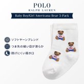 赤ちゃん 靴下 3足セット ポロラルフローレン POLO RALPH LAUREN 女の子 男の子 6ヶ月 1歳 ベビー ソックス 脱げにくい 柔らか クルー丈 ピンク 白 紺 おしゃれ かわいい シンプル コットン混 ボーダー 無地 ポロベア ポニー 出産祝い 孫 誕生日 ギフト プレゼント