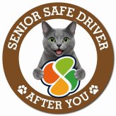 カーサイン 高齢者マーク SENIOR SAFE DRIVER コラット マグネット 強力 直径13cm 肉球 日本製 車 ステッカー