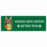 カーサイン 高齢者マーク SENIOR SAFE DRIVER ラパーマ ステッカー シール 長方形 20x6.7cm 肉球 日本製 車