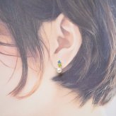 ［pearl617］ 6mm - 6.5mm ホワイトピンク 半貴石 ピアス あこや真珠
