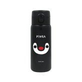 ピングー ステンレスワンプッシュボトル 350ml  保温 保冷 195-031 ペンギン ワンタッチ 軽量モデル ピングー