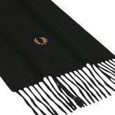 フレッドペリー FRED PERRY マフラー Plain Woven Scarf c3320-102 ユニセックス BLACK ブラック