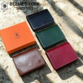 ベリーズヨーク 二つ折り財布 メンズ レディース 本革 牛革 大容量 財布 小銭入れ付き カード収納 ブラック ブラウン グリーン レッド 誕生日 プレゼント ギフト BELLIES YORK 成人 卒業 入学