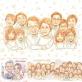 誕生日のプレゼントに、お祝いの場を明るくする似顔絵です。 ギフト 似顔絵 大人数 名入れ プレゼント 贈り物 手描き 誕生日 長寿 お祝い 記念日 大人数 孫 ご家族 祖父母 世代 下書き確認 修正無料 名入れ 一生もの 親孝行 かわいい 実績多数 大人数 宝物 全員 集合 感謝 お祝いの品 節目 披露宴 ホワイトデー 贈答品 感激 キレイ ブライダルギフト クリスマス 白寿祝い 喜寿祝い