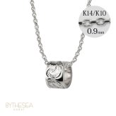 ゴールド ネックレス ハワイアンジュエリー ネックレス ゴールド ホワイトゴールド ネックレス スクロールチューブ Sサイズ 14k カットあずきチェーン太0.9mm ギフトラッピング可能 BY THE SEA バイザシー プレゼント ハロウィン 【品番：CG-GP127W-CH123】