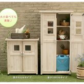ガーデン エクステリア ベランダ薄型収納庫920 SPG-002 送料無料 収納 木製 北欧 物置 屋外 組み立て式 組立式 ガーデニング 園芸