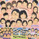 結婚の記念に、「ありがとう」を形にする似顔絵ギフトです。下書き確認あり。修正無料で納得の表情になるまで調整します。 似顔絵 ギフト サンクスボード 贈り物 プレゼント 名入れ 手描き 結婚 婚礼 結婚式 感謝 挙式 大人数 新郎 新婦 修正無料 名入れ 下書き確認 かわいい 一生もの 親孝行 似てる 入籍 結婚式 一生もの 披露宴 感動 サプライズ 感激 贈答品 ハロウィン イラスト 快気祝い