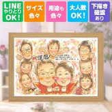 記念日の贈り物に、似顔絵のプレゼントはいかがですか。 似顔絵 還暦 プレゼント ギフト 贈り物 名入れ 手描き 記念日 敬老の日 お祝い 長寿 大人数 家族 祖父母 ご両親 名入れ 修正無料 下書き確認 かわいい 似てる 宝物 そっくり 還暦祝い 古希 60歳 宝物 お祝い返し 米寿祝い 初任給 白寿祝い 同窓会 百寿祝い 卒寿祝い 闘病中の方への励まし 喜ばれる 応援 節目 カラフル