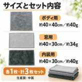 洗車タオル 洗車クロス 3枚セット 40×40 超吸水 大判 マイクロファイバー 吸水力 給水タオル 使い分け ボディ フロントガラス 窓  内装 乾きやすい 傷つかない 傷防止 拭き上げ
