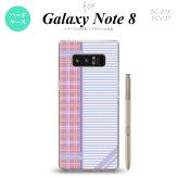 【SC01K】【スマホケース/スマホカバー】【ギャラクシー ノート8】SC01K スマホケース Galaxy Note8 SC-01K カバー ギャラクシー ノート8 チェック・ボーダー 紫 nk-sc01k-1601【メール便送料無料】