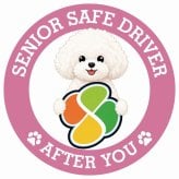 カーサイン 高齢者マーク SENIOR SAFE DRIVER ビションプー ステッカー シール 直径13cm 肉球 日本製 車