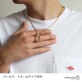 ステンレス スクエア 多角形 ペンダントネックレス シンプルネックレス 小ぶり ダブル喜平チェーン 細身 ゴールド 18KGP シルバー ブラック 図形 小さい メタル 幾何学 メンズ 男性 金属アレルギー対応