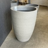 鉢カバー おしゃれ 大型 17号 13号 L M サイズ 植木鉢 KONTON コントン ソンク ラウンドトール 丸型 縦長 背が高い ポリレジン 軽量 屋外 室内 高級 北欧 モダン ナチュラル 観葉植物用 シンボルツリー サボテン 多肉植物 特大 玄関 プランター 底穴なし チャコールグレー