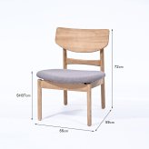 ダイニング家具 ダイニングチェア ロータイプ 木製 1脚 クッション 無垢材 チーク シンプル おしゃれ 北欧 ナチュラル テイスト インテリア 家具 レストラン カフェ