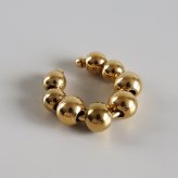 ステンレス つぶつぶイヤーカフ シンプル メタルイヤーカフ かわいい ビーズ つやつや ゴールド 18KGP 片耳1点 プチプラ 耳の穴不要 痛くない レディース 女性 金属アレルギー対応フェイクピアス ノンホール イヤリング