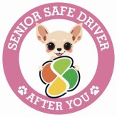 カーサイン 高齢者マーク SENIOR SAFE DRIVER チワックス ステッカー シール 直径13cm 肉球 日本製 車