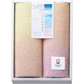 ソライロタオル フェイスタオル 2枚セット ピンク [26-7545-038] SO2062PI ｜ さわやかなカラーの日常使いしやすいタオル 綿100％ ｜ 内祝い お返し 御礼 お祝い 贈答品 ｜ タオルギフト ピンク 32×75cm ｜ 化粧箱入り