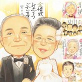 金婚式のギフトに、心に残る似顔絵を贈りませんか。大切なお祝いにも安心してご注文いただけます。 贈り物 金婚式 似顔絵 プレゼント 手描き ギフト 名入れ 金婚式 結婚記念日 銀婚式 夫婦 家族 祖母 おじいちゃん おばあちゃん 修正無料 下書き確認 名入れ 一生もの サプライズ 喜ばれる そっくり 親孝行 50周年 感謝 長寿 結婚記念日 メモリアルギフト 大量注文 喜寿祝い 快気祝い メモリアル