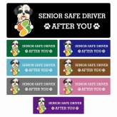 カーサイン 高齢者マーク SENIOR SAFE DRIVER マルックス ステッカー シール 長方形 15x5cm 肉球 日本製 車