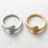 【レーザー刻印無料】【20文字まで刻印◎】ハワイアンジュエリー ペアリング リング 指輪 ステンレス ハワイアンジュエリー サージカルステンレス クロス スクロール スチール シルバーカラー イエローゴールド メンズ レディース デザインリング ハワイアン カップル 2個セット クリスマス プレゼント