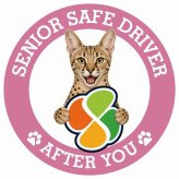 カーサイン 高齢者マーク SENIOR SAFE DRIVER サバンナ ステッカー シール 直径13cm 肉球 日本製 車