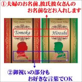 夫婦の名入れ ワイン2本セット 【赤と白750ml】お洒落なラベルにご夫婦のお名前を英語でお入れいたします。甘くて美味しいイタリア産ワイン をギフトに！【名入り】【お返し】【内祝い】【結婚記念日】【プレゼント】【金婚式】【名入れ】【名前入り】