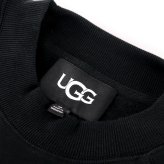 UGG アグ トレーナー レディース 1171477 LOGO CREWNECK ロゴ クルーネック スウェット 長袖 ラグランスリーブ ロゴアップリケ コットンブレンド ブラック チェスナット グレーヘザー 黒 茶色 グレー XS S M