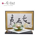 長寿亀 ガラス置物 縁起物・長寿祝い・敬老の日・還暦祝いの贈り物 粋工房
