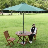 アルミパラソル 270cm グリーン・アイボリー・ブラウン 3色展開 ガーデンテーブル 屋外 庭 ベランダ テラス アウトドア おしゃれ シンプル 新生活 家具 インテリア 不二貿易