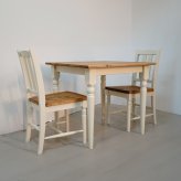ダイニングテーブル ラベンダー 無垢材 パイン材 天然木 80×80cm・135×80cm W80xD80xH72cm / W135xD80xH72cm 食卓テーブル 木製 食卓机 リビング ダイニング ホワイト おしゃれ 新生活
