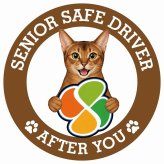 カーサイン 高齢者マーク SENIOR SAFE DRIVER アビシニアン ステッカー シール 直径13cm 肉球 日本製 車