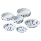 波佐見焼 藍花 入れ子皿鉢6個セット 31109  内祝 内祝い お祝 御祝 記念品 出産内祝い プレゼント 快気祝い 粗供養 引出物