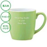 名入れ セラミックマグ グリーン ブルー 送料無料 マグカップ 名入れカップ ラッピング ギフトバッグ プレゼント ギフト 記念品 贈答品 母の日 父の日 敬老の日 誕生日