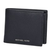 マイケルコース 二つ折り財布 二折財布 コンパクト メンズ ブランド MICHAEL KORS クーパー ロゴ ワンポイント 無地 36T4LCOF3L-BK BLACK 黒