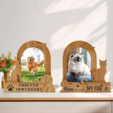 ペット メモリアル フォトフレーム 犬 猫 木製 写真立て 2デザイン おしゃれ 供養 送料無料