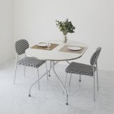 韓国風 ダイニングテーブル おしゃれ テーブル ホワイト キッチンテーブル 食卓テーブル 北欧 楕円 オーバル 楕円形 白 かわいい シルバー 丸 4人掛け 2人 4人 ダイニングテーブル トリル 4人用  幅140cm 奥行85cm 高さ70cm