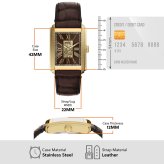 フォッシル FOSSIL 腕時計 メンズ CARRAWAY アナログ 自動巻き ブラウン クロコレザーウォッチ ME3281【2026 新作】