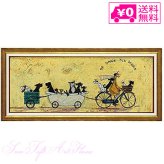 Sam Toft サムトフト アートフレーム いぬタクシー Ｍサイズ ST-10025 絵画 ギフト アート